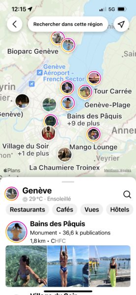 Instagram maps adresses