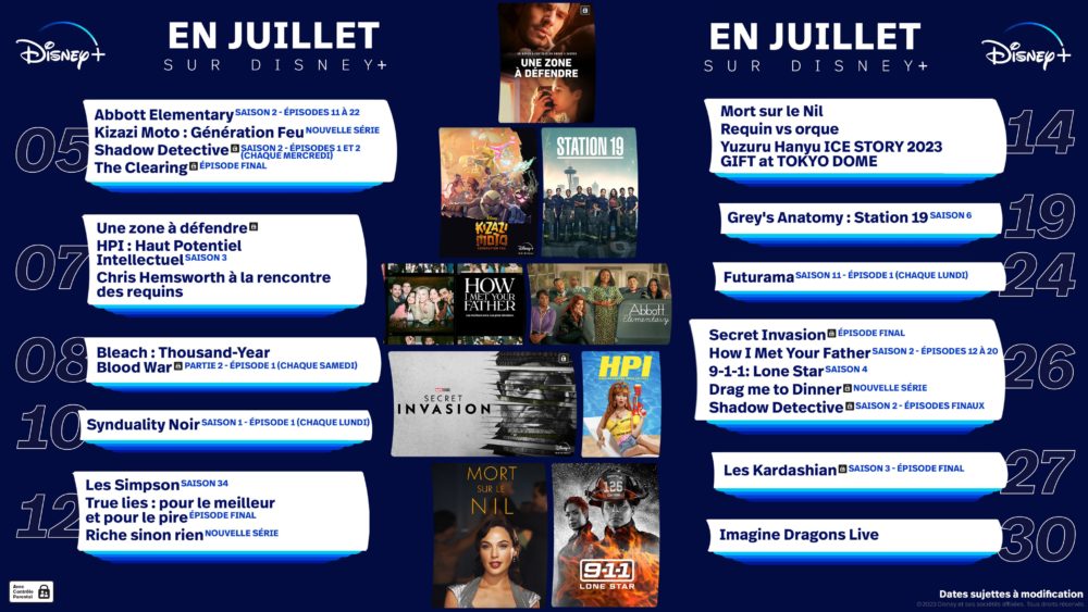 Disney+ juillet 2023