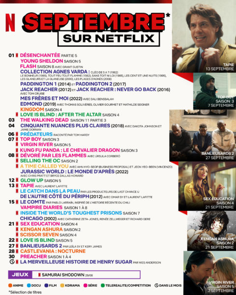 Sorties Netflix septembre 2023