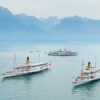 Bateau CGN en croisière sur le lac Léman par temps ensoleillé