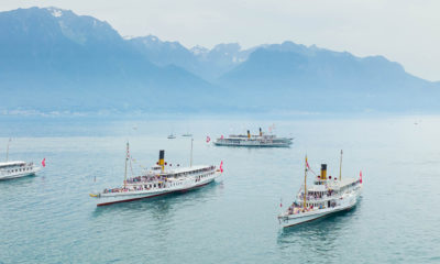 Bateau CGN en croisière sur le lac Léman par temps ensoleillé