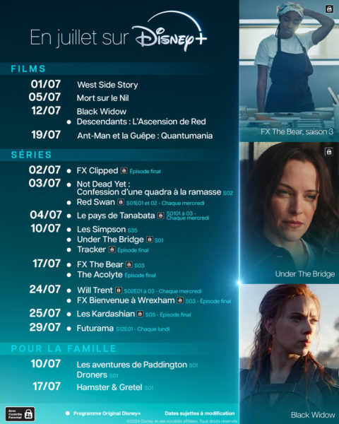 Disney+ juillet 2024