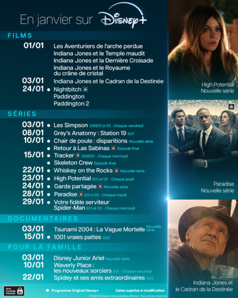 Janvier 2025 Disney+