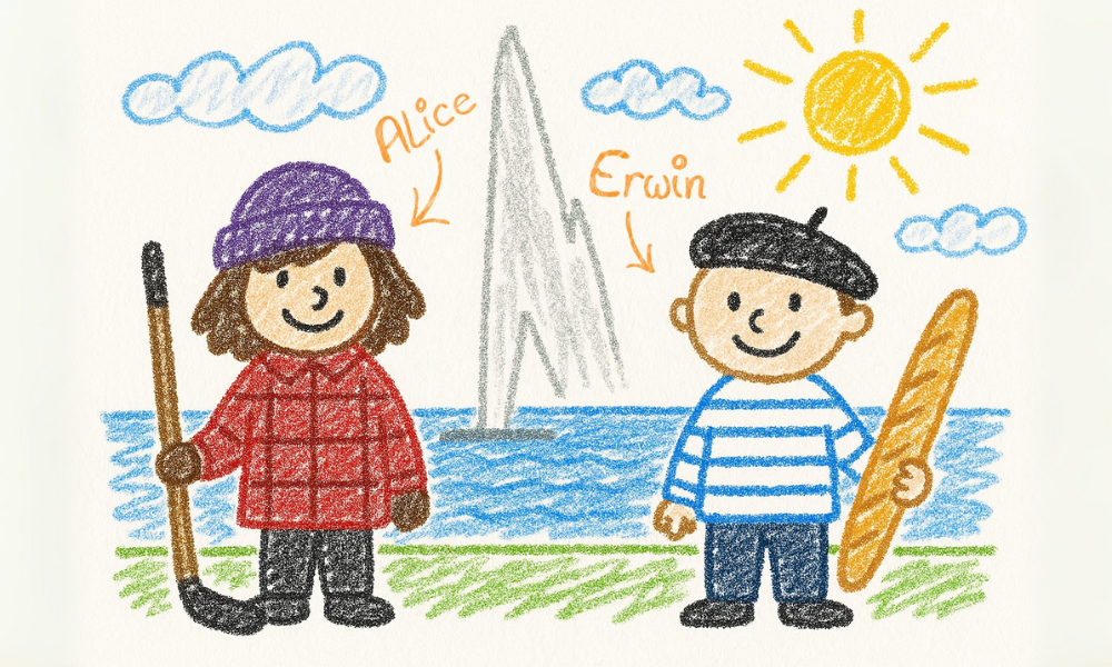 Alice et Erwin pose leur regard québécois et français sur la Suisse.