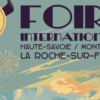 Vue d'ensemble de la Foire de La Roche-sur-Foron avec public, stands et animations.
