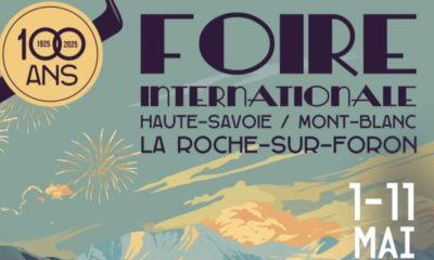 Vue d'ensemble de la Foire de La Roche-sur-Foron avec public, stands et animations.