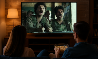 Un couple détendu regarde un film à la télévision – sélection de la semaine sur Carac du 2 au 11 mai 2025