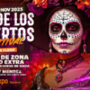 Affiche du Día de los Muertos Festival 2025 à Palexpo Genève, célébration mexicaine avec concerts et DJs, organisée par le Village du Soir.